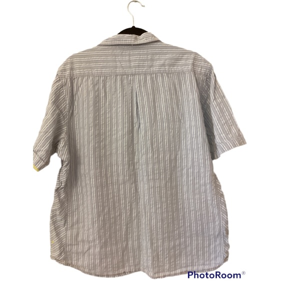 Descendant of Thieves Blue White Pink Stripes shrt slv button down sz XXL GUC - Picture 3 of 17